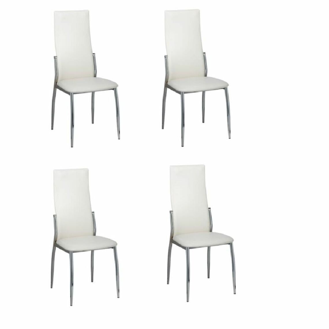 Chunhelife - Chunhelife Chaises de salle à manger 4 pcs Blanc Similicuir - Chaises