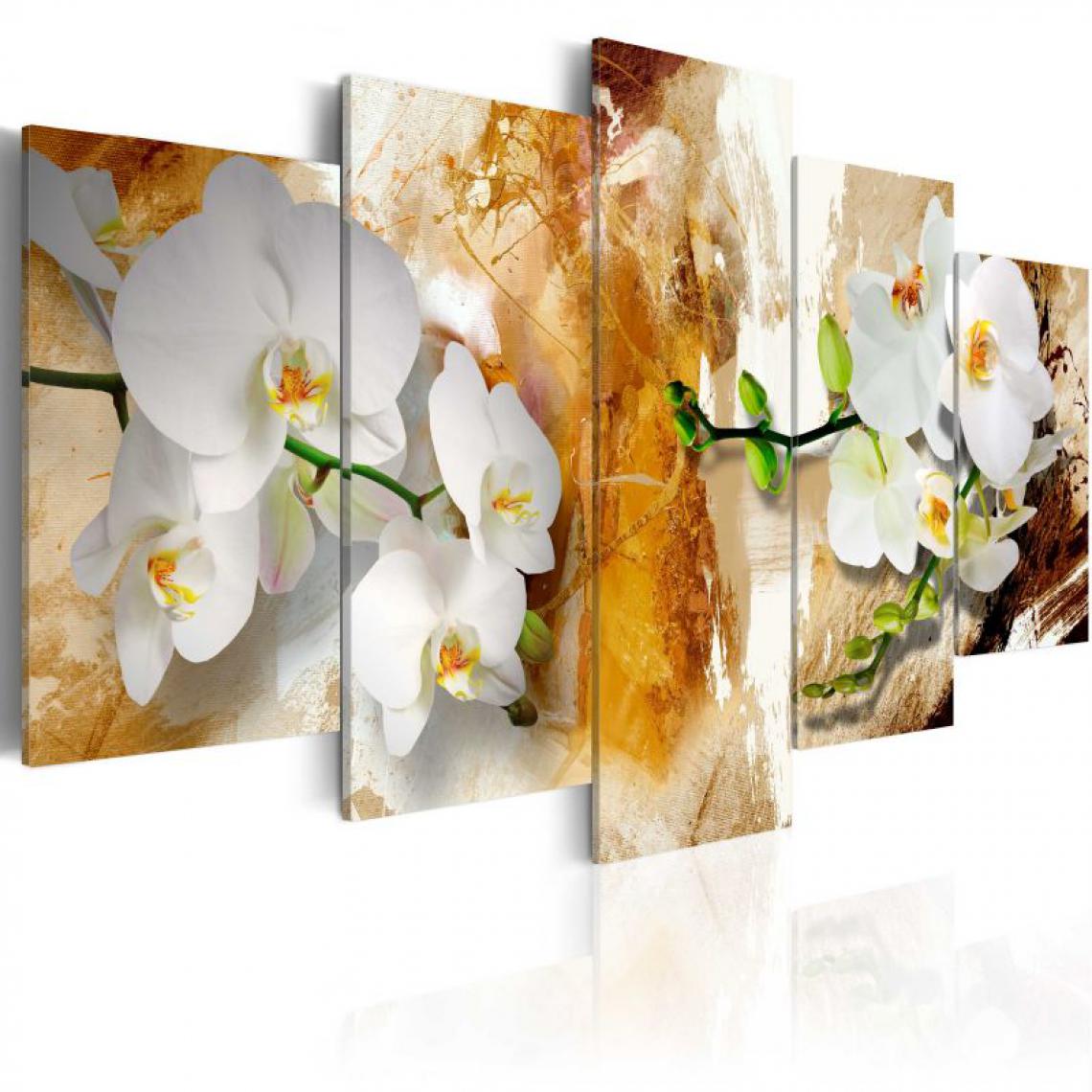 Artgeist - Tableau - Brown Paint and Orchid .Taille : 200x100 - Tableaux, peintures