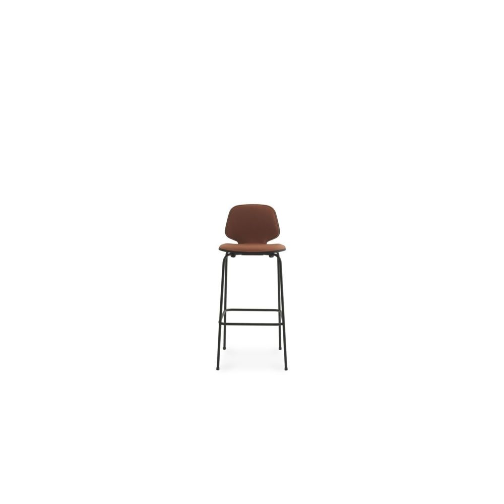 Normann Copenhagen - Tabouret de bar avec rembourrage My Chair - Brandy (cuir) - H 65 cm - Acier - Chaises