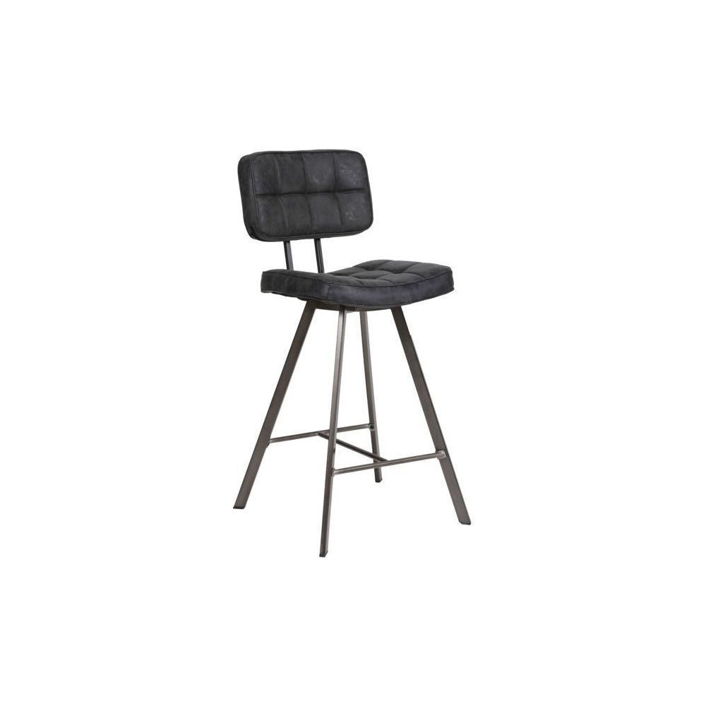 Nouvomeuble - Chaise de bar industrielle 68 cm marron ou noir WOODLAND- Lot de 4 - Chaises