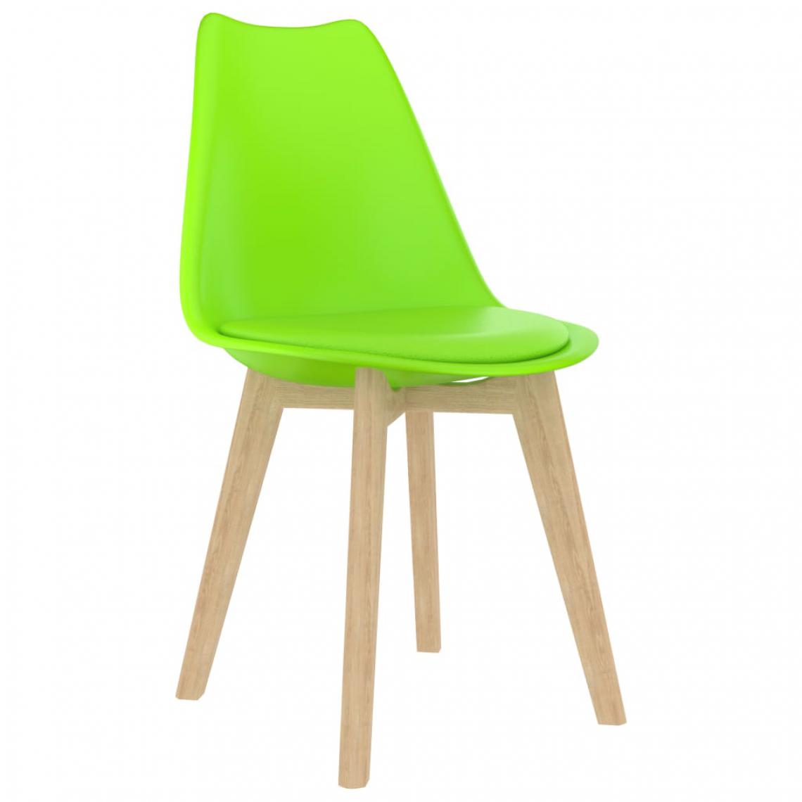 Icaverne - Icaverne - Chaises de cuisine ligne Chaises de salle à manger 2 pcs Vert Plastique - Chaises