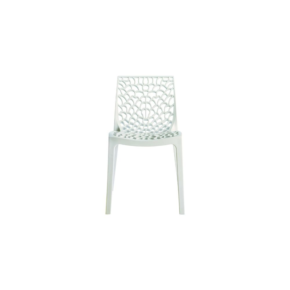 marque generique - Chaise GRUVYER empilable / Blanc - Chaises