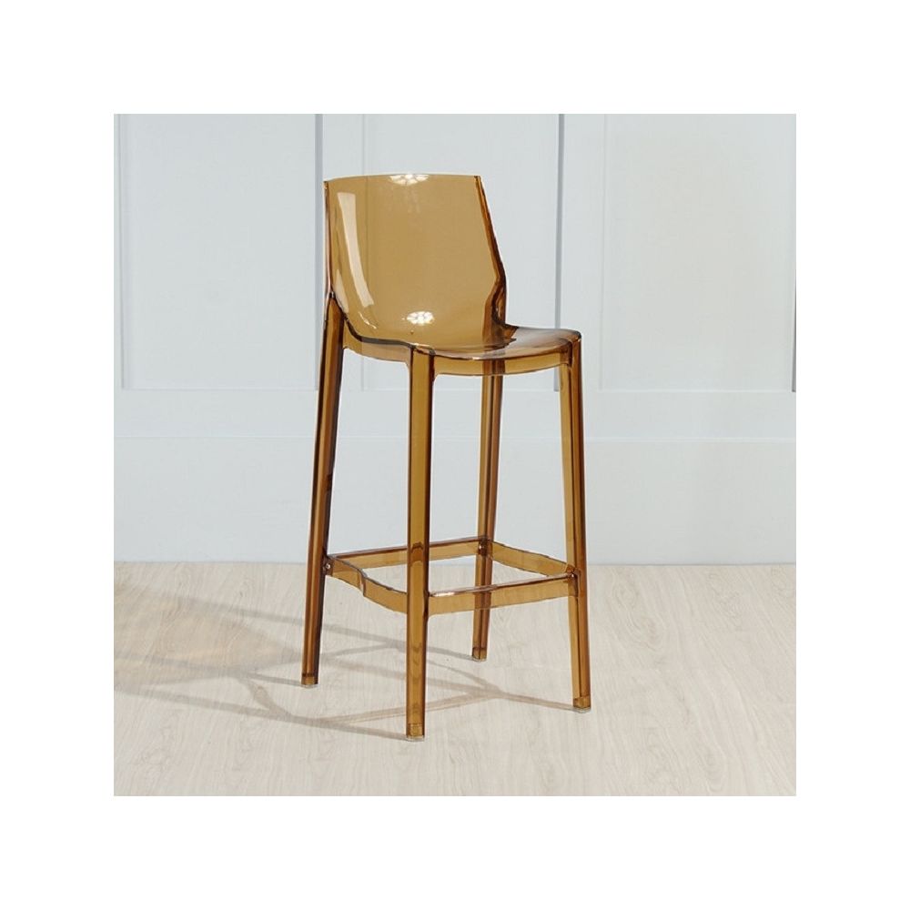 Wewoo - Chaise de bar transparentechaise haute en acryliquehauteur de 65 cm brun transparent - Chaises