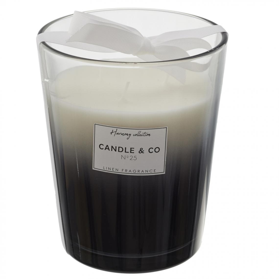 Ac-Deco - Bougie parfumée - Vase - Harmony - D 13 x H 16 cm - Noir - Photophores