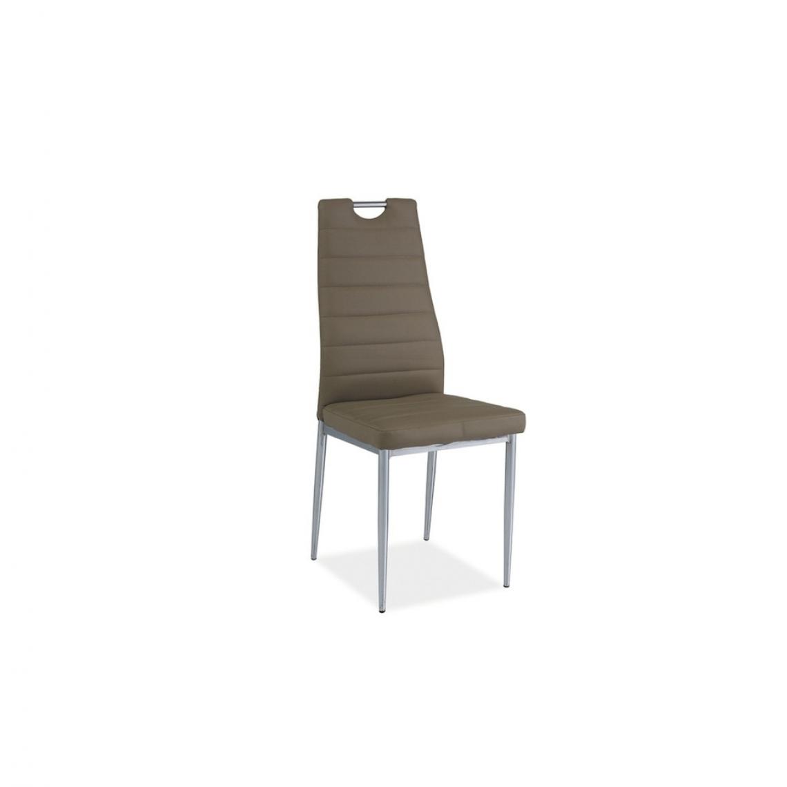 Ac-Deco - Chaise moderne - H260 - 40 x 38 x 96 cm - Taupe - Chaises