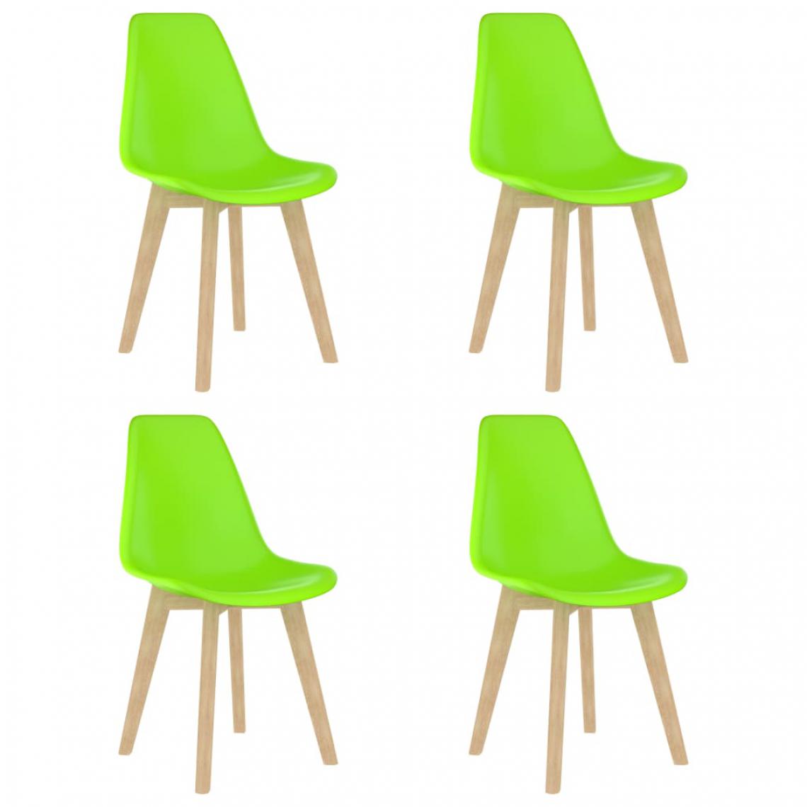 Icaverne - Inedit Fauteuils et chaises collection Alger Chaises de salle à manger 4 pcs Vert Plastique - Chaises