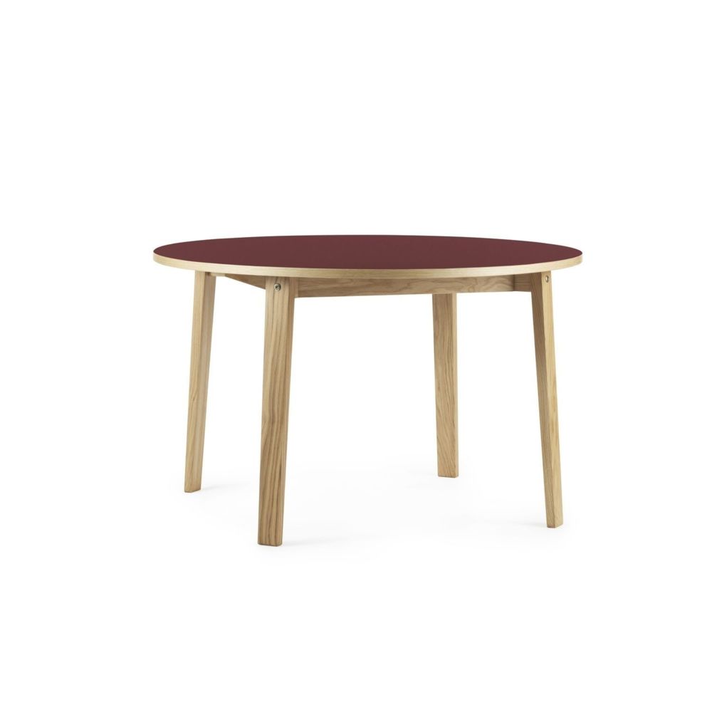 Normann Copenhagen - Table Slice Linoléum - bordeaux - Ø120 cm - Tables à manger