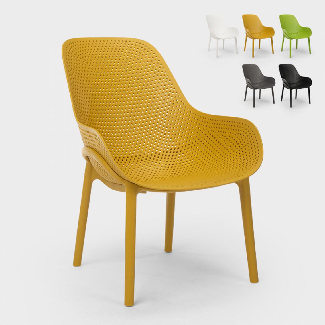 Ahd Amazing Home Design - Chaises design Majestic pour cuisine et bar en polypropylène, Couleur: Jaune - Chaises