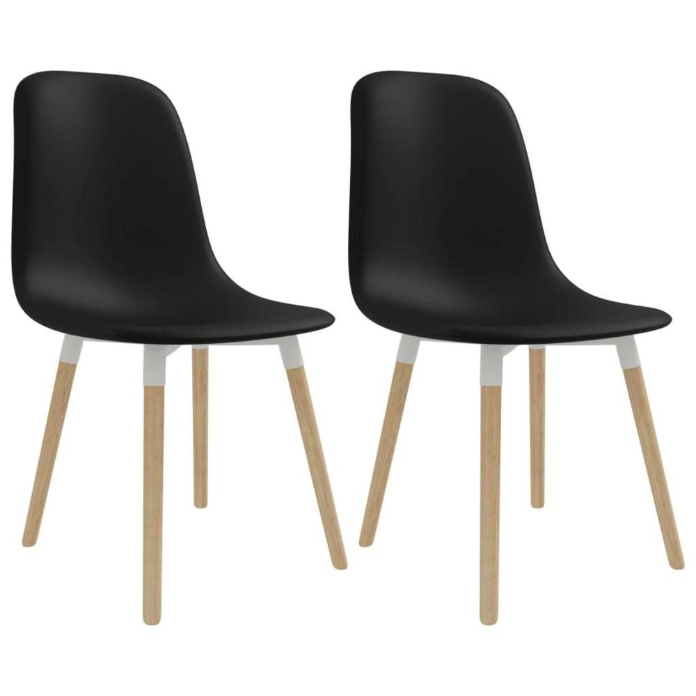 Uco - UCO Chaises de salle à manger 2 pcs Noir Plastique - Chaises