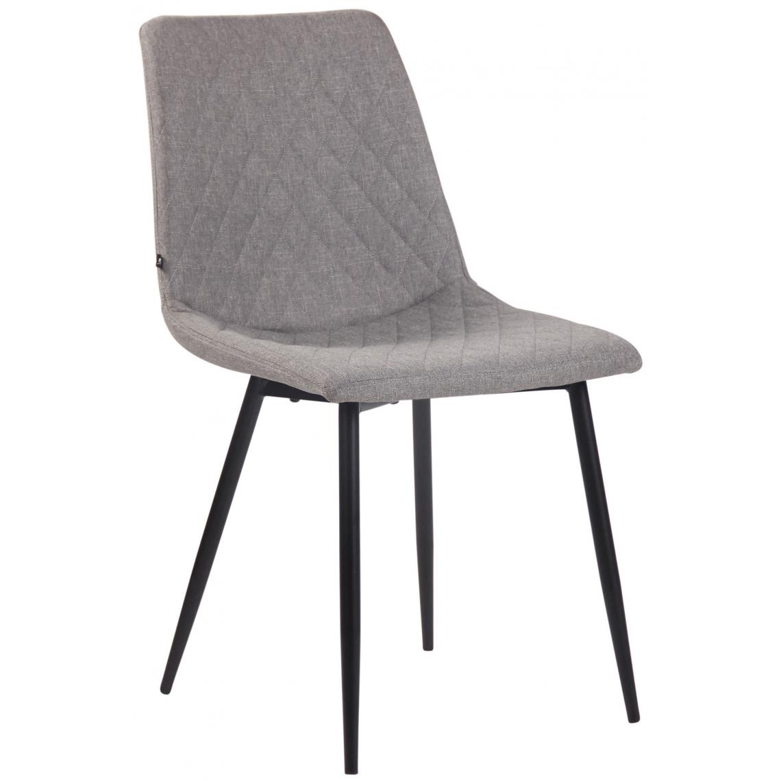 Icaverne - Superbe Chaise en tissu serie Port-d’Espagne couleur gris - Chaises
