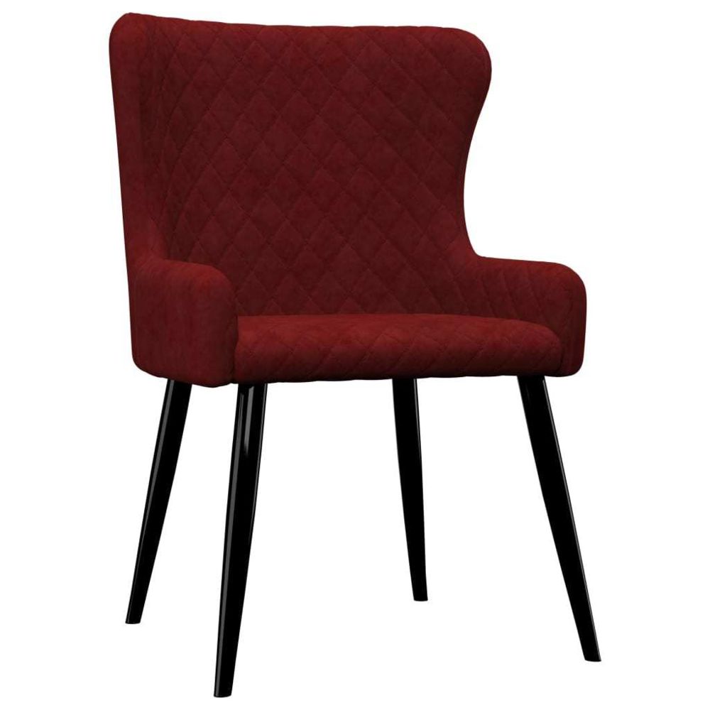 marque generique - Icaverne - Chaises de cuisine & de salle à manger selection Chaises de salle à manger 2 pcs Rouge Velours - Chaises
