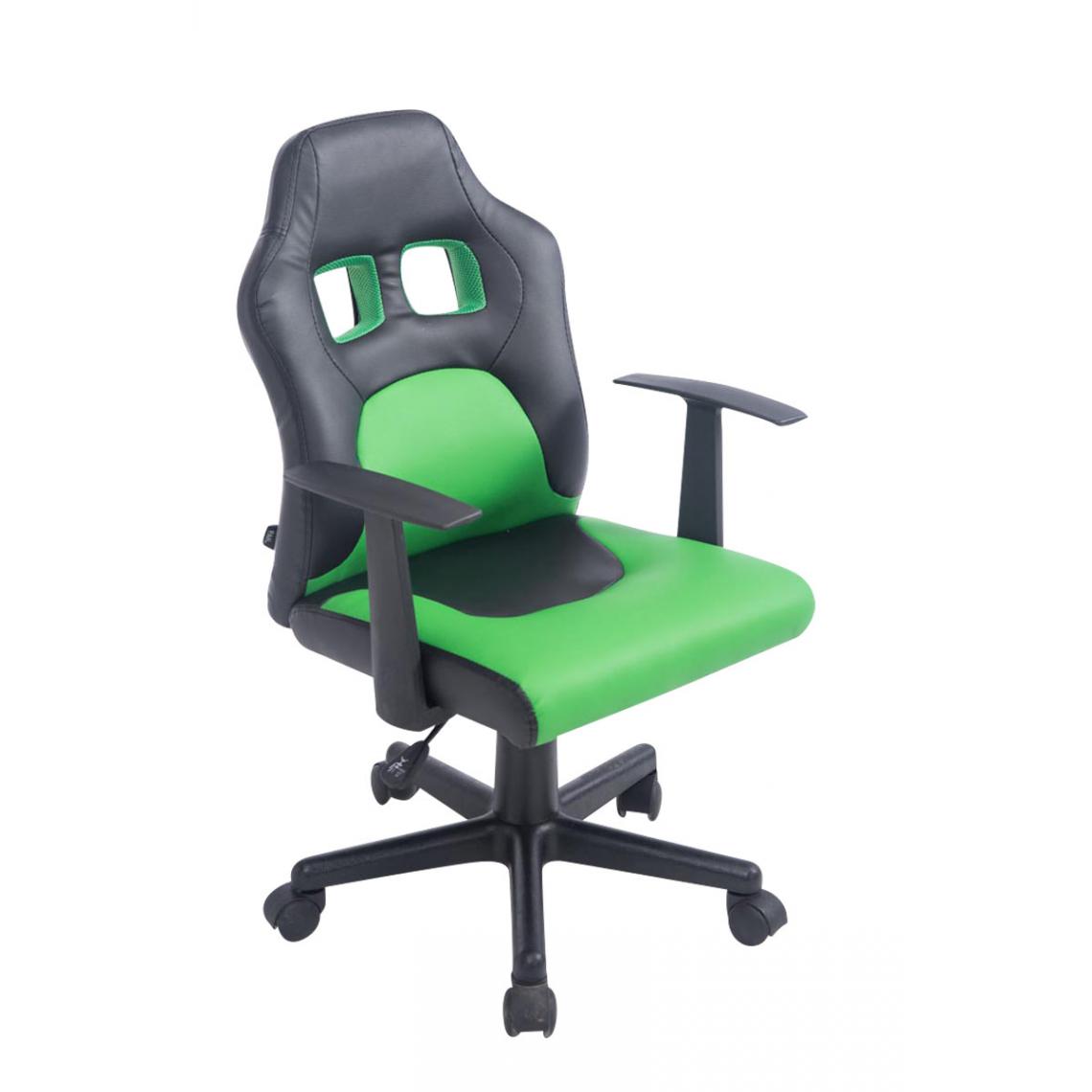 Icaverne - sublime Chaise de bureau enfant reference Vaduz couleur vert noir - Chaises