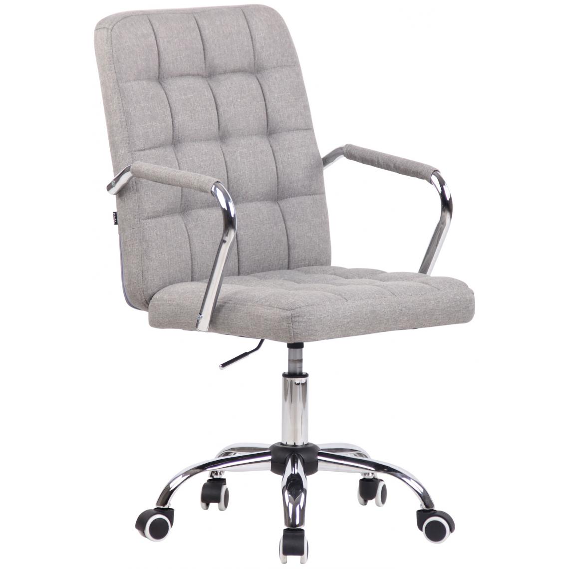Icaverne - Superbe Chaise de bureau Athènes tissu couleur gris - Chaises