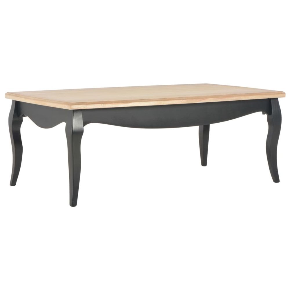 Vidaxl - vidaXL Table basse Noir et marron 110 x 60 x 40 cm Bois de pin massif - Tables à manger