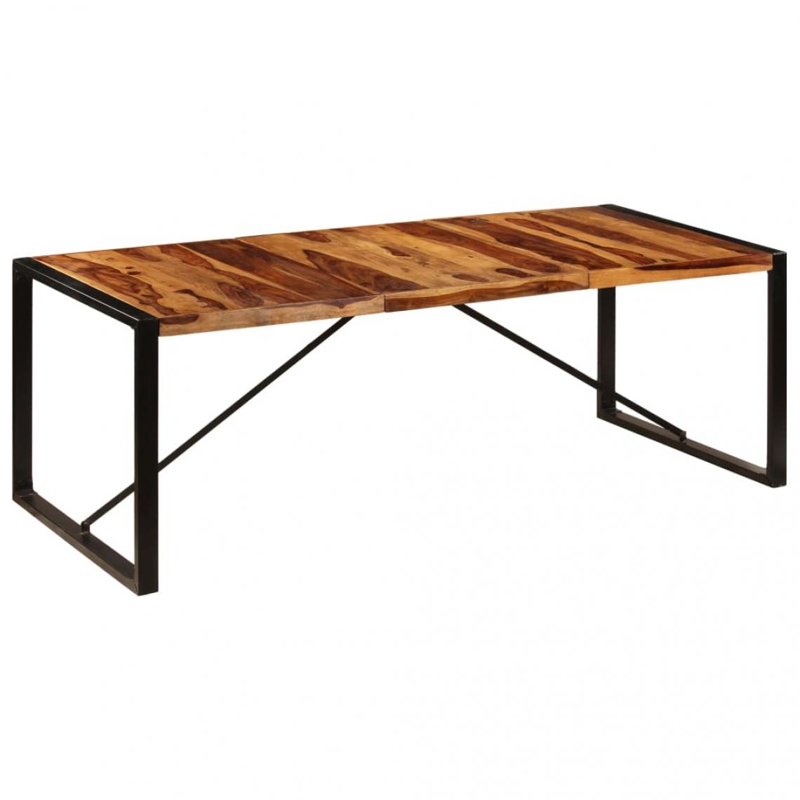 Helloshop26 - Table de salon salle à manger design 220 cm bois solide de sesham 0902292 - Tables à manger