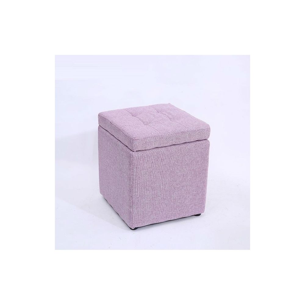 Wewoo - Tabouret de rangement Home Retro de pour maison en tissu violet clair - Chaises