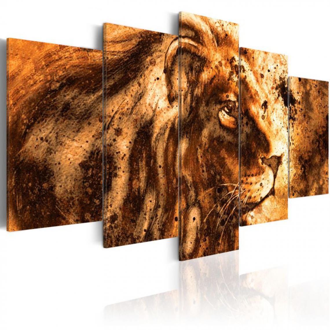 Artgeist - Tableau - Beautiful Lion .Taille : 200x100 - Tableaux, peintures