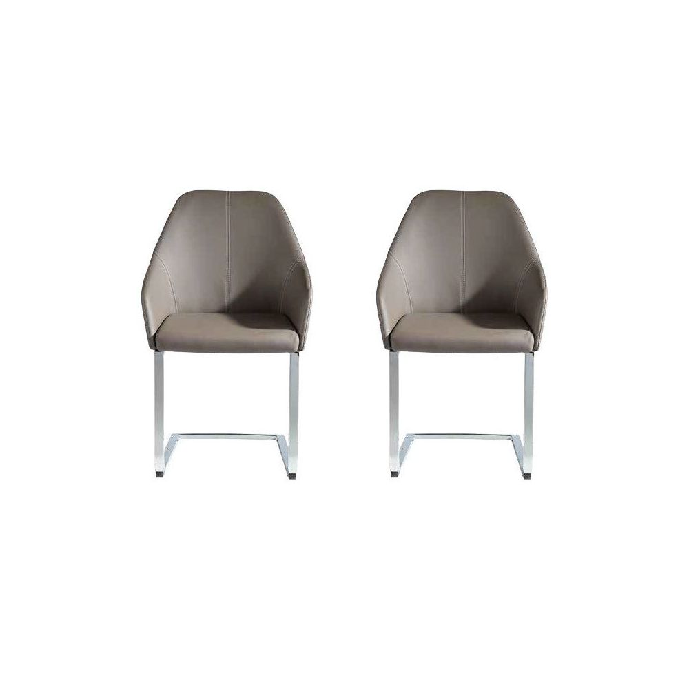Nouvomeuble - Chaise design grise OURANOS (lot de 2) - Chaises