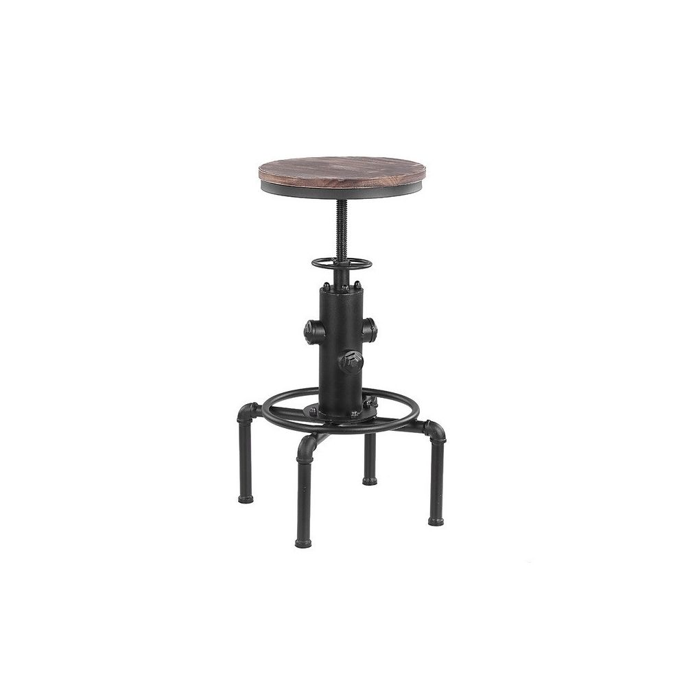 Wewoo - Tabouret de bar industriel Chaise de salle à manger pivotante en hauteur réglable pin - Chaises
