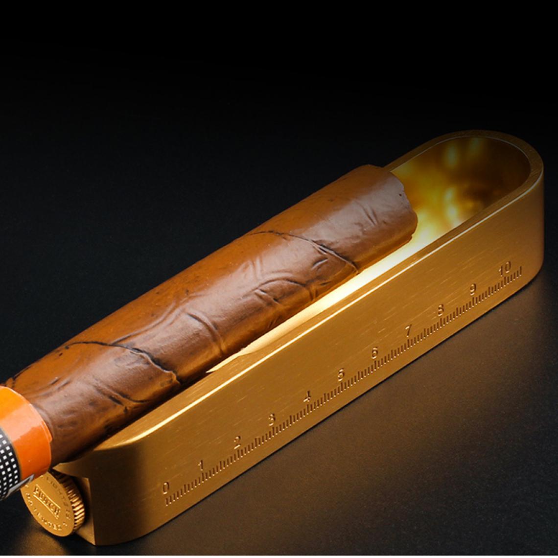Universal - Cendrier de cigare en métal avec outil de perforation Slot cendré Single Cigare Bac de cendre à l'extérieur Cendrier de voyage - Cendriers