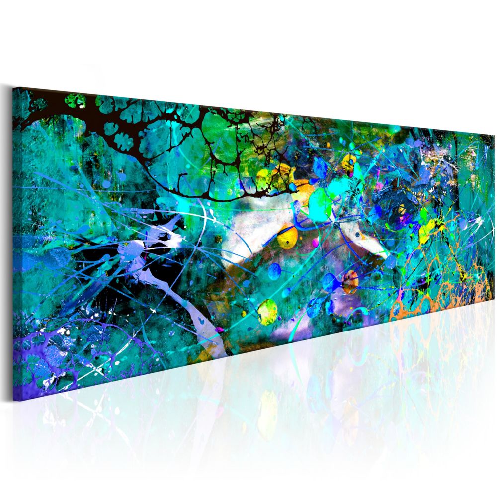 Bimago - Tableau - Sapphire Jungle - Décoration, image, art | Abstraction | Multicolores | - Tableaux, peintures