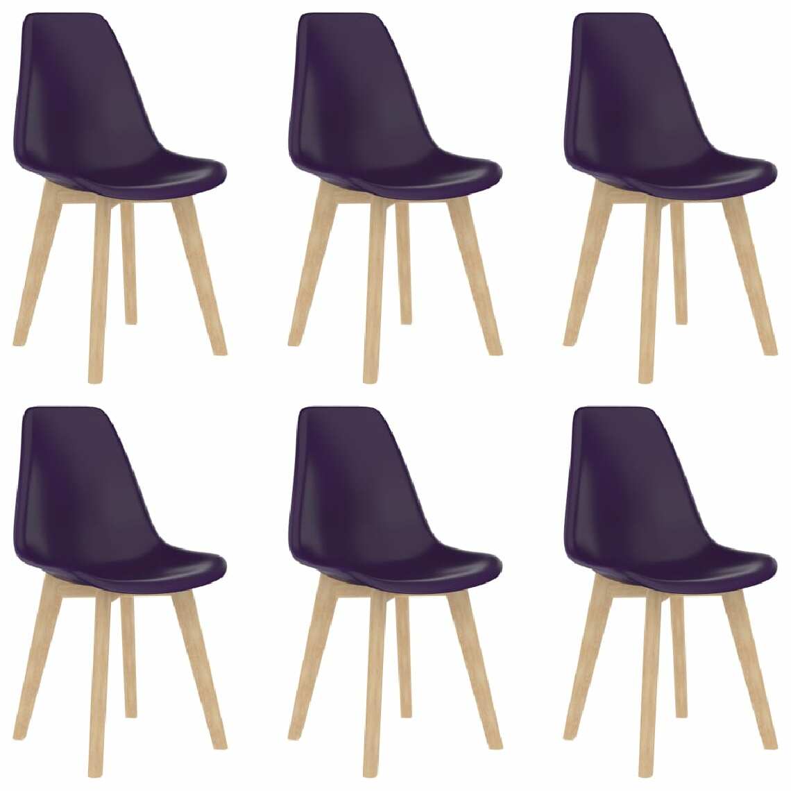 Chunhelife - Chunhelife Chaises de salle à manger 6 pcs Violet Plastique - Chaises
