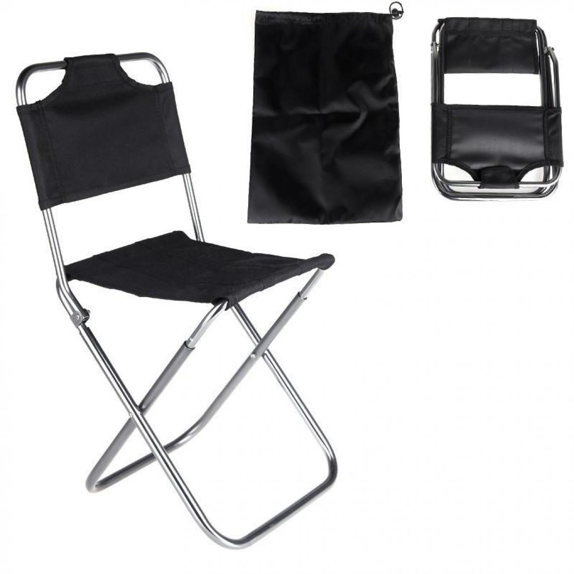 Justgreenbox - Chaise pliante portative en tissu Oxford en aluminium pour camping de pêche en plein air avec sac de transport pour dossier - 32883759410 - Chaises