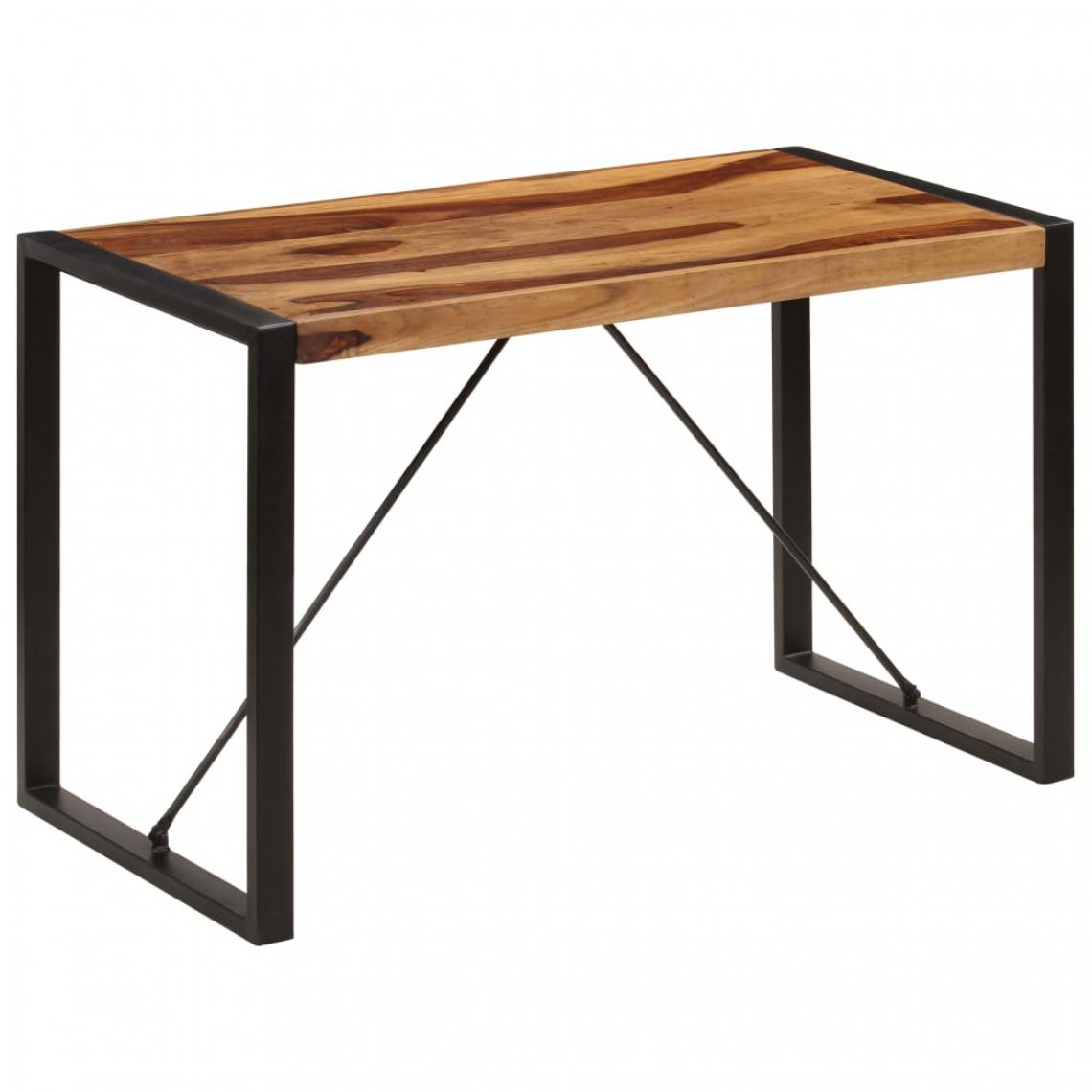 Chunhelife - Table de salle à manger 120x60x76 cm Bois de Sesham solide - Tables à manger