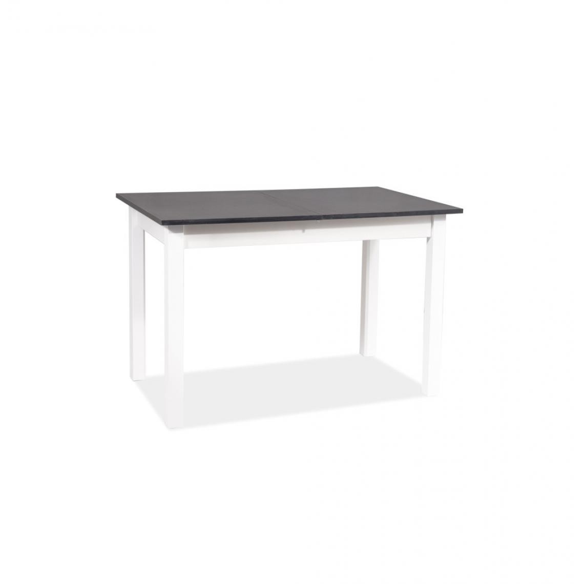 Ac-Deco - Table extensible - Horacy - L 60 x l 140 x H 75 cm - Anthracite et blanc - Tables à manger