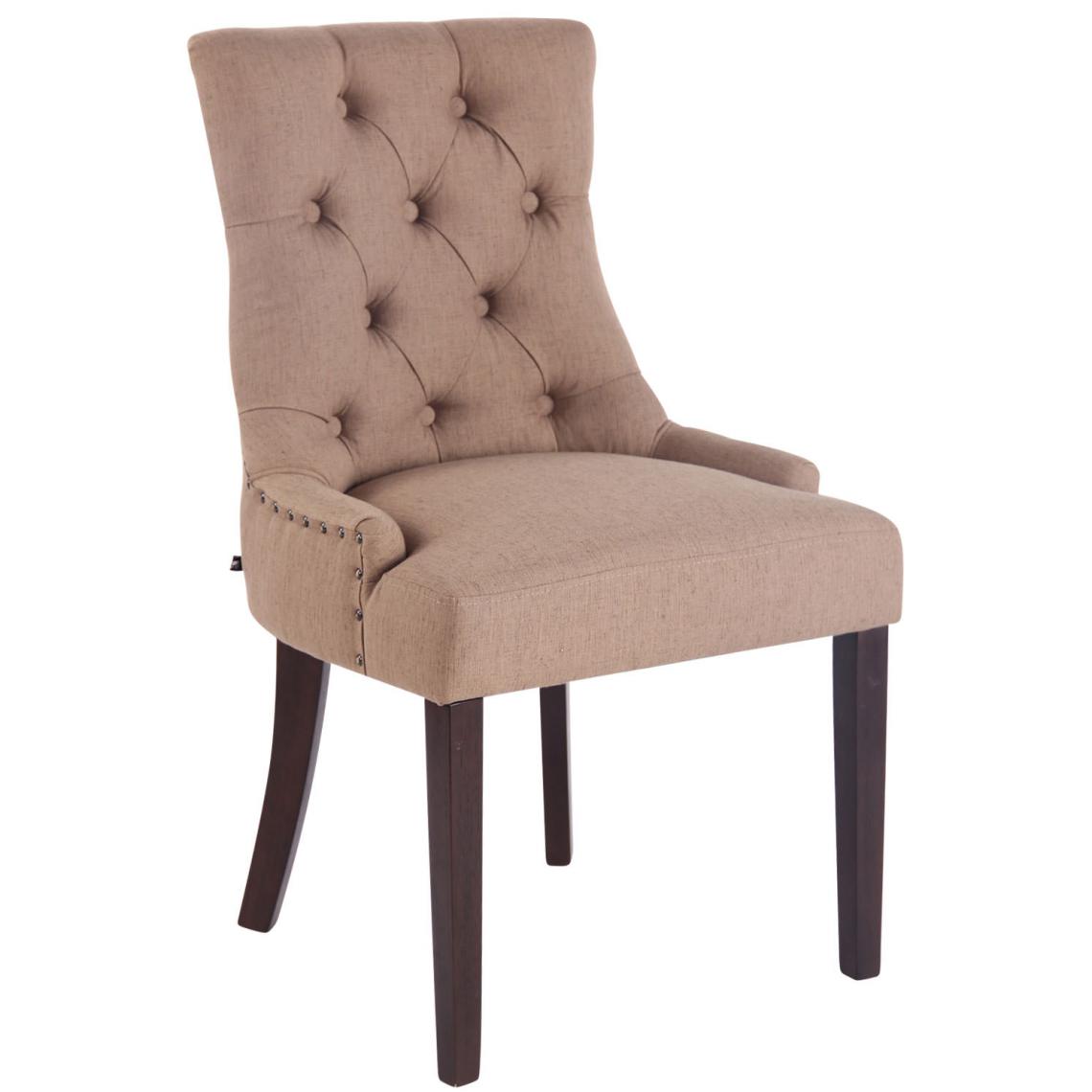 Icaverne - Splendide Chaise de salle à manger tissu ligne Athènes antique couleur taupe - Chaises