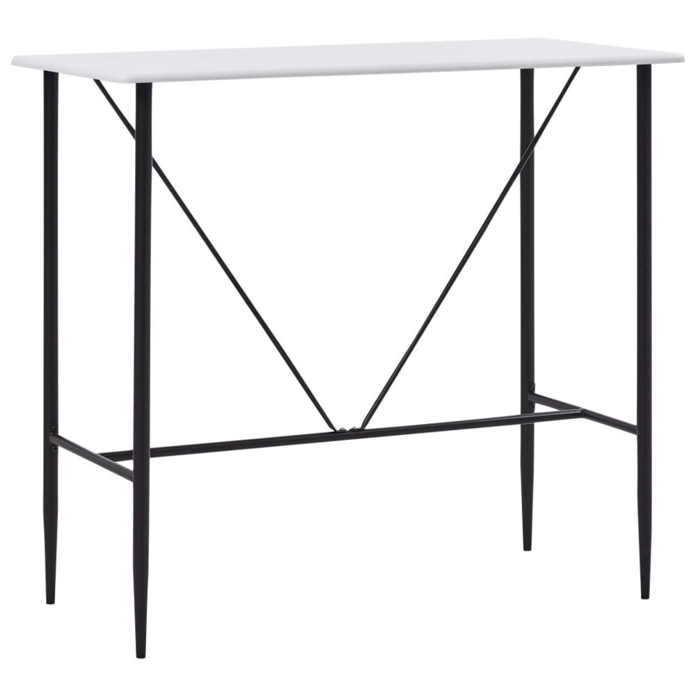 marque generique - Inedit Tables categorie Asmara Table de bar Blanc 120 x 60 x 110 cm MDF - Tables à manger