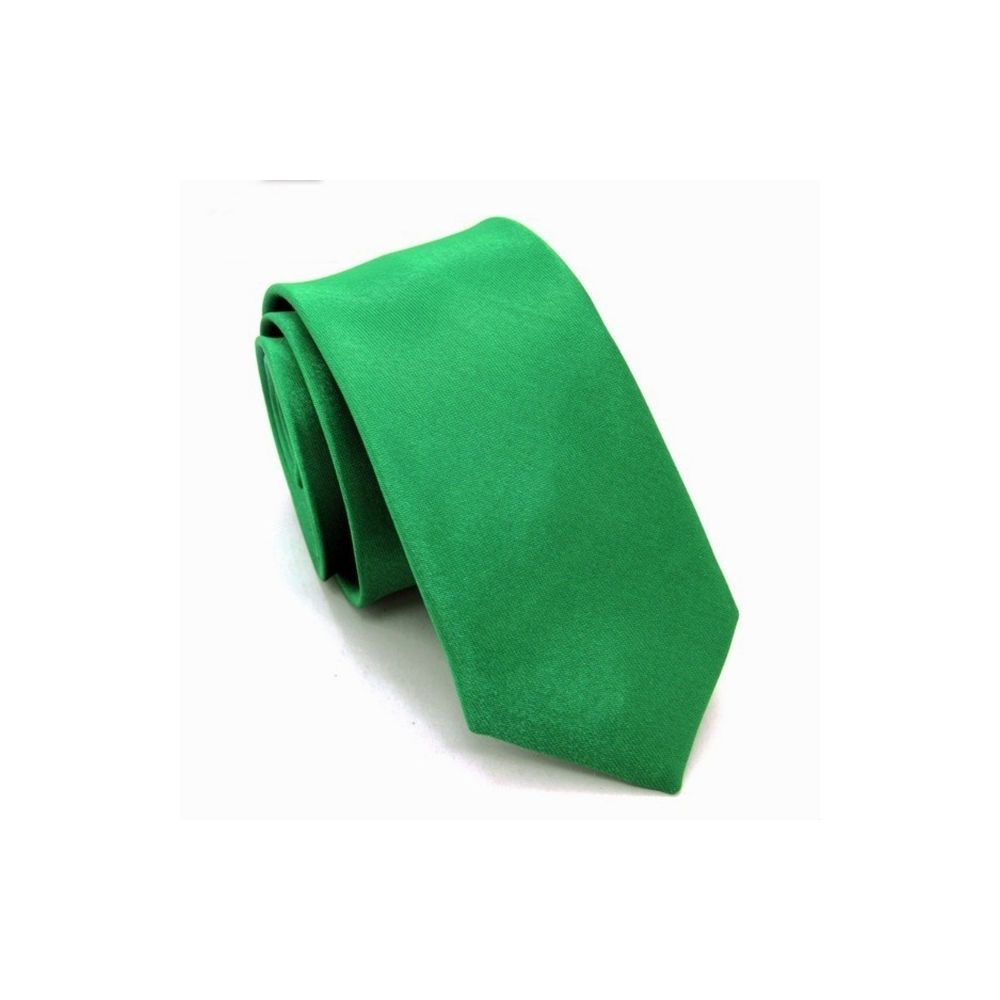 Wewoo - Décorations de Fête Cravate slim skinny décontractée pour hommesétroit vert - Décorations de Noël