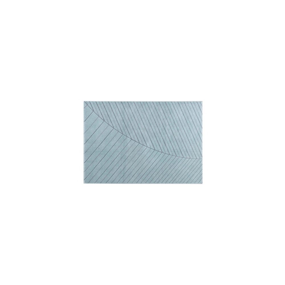 Vente-Unique - Tapis style scandinave FJORD - polypropylène et jute - 160x230 cm - Bleu - Tapis