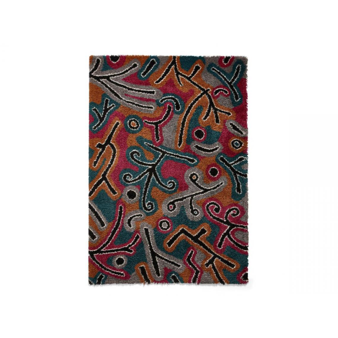 Bobochic - BOBOCHIC Tapis poil mi-long rectangulaire PICA motif graphique multicolor Multicolore 120x170 - Tapis