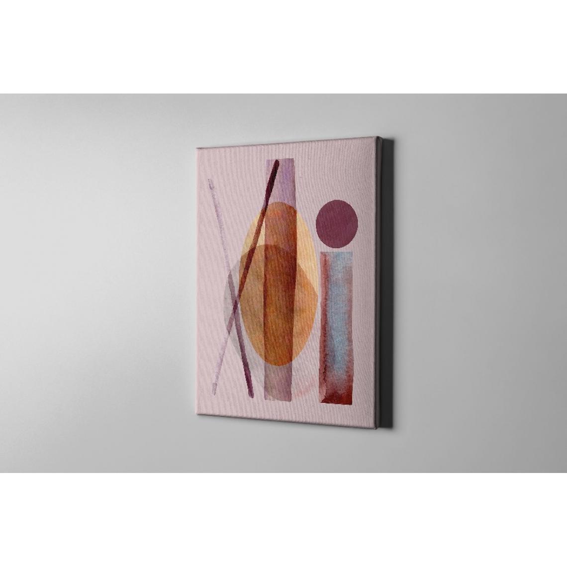 Homemania - HOMEMANIA Tableau sur toile Symboles - Violet, marron - 100 x 3 x 150 cm - Tableaux, peintures