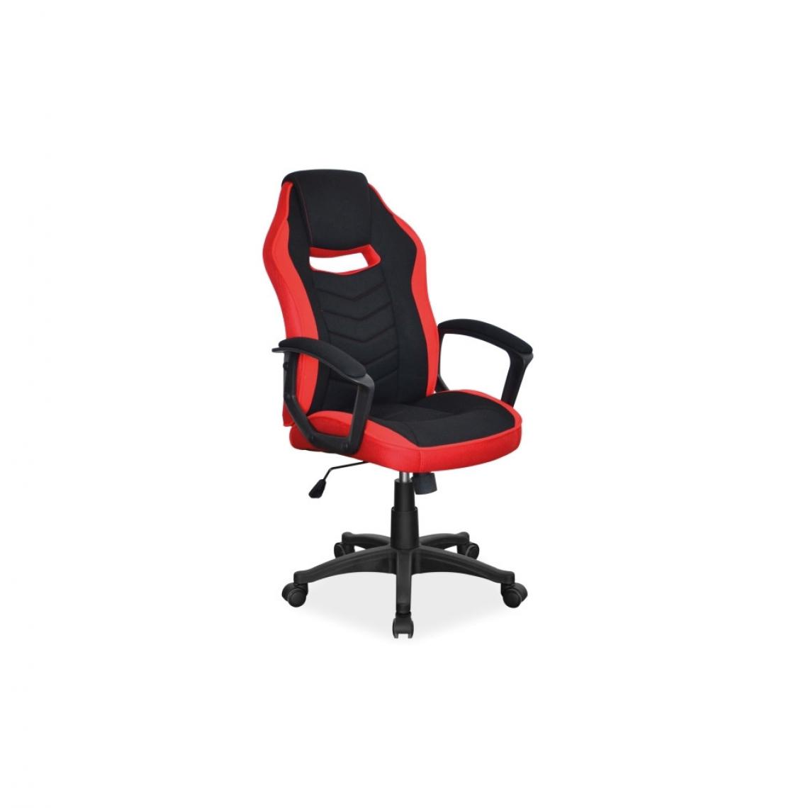 Ac-Deco - Chaise de bureau à roulettes - Camaro - 59 x 49 x 106 cm - Rouge - Chaises