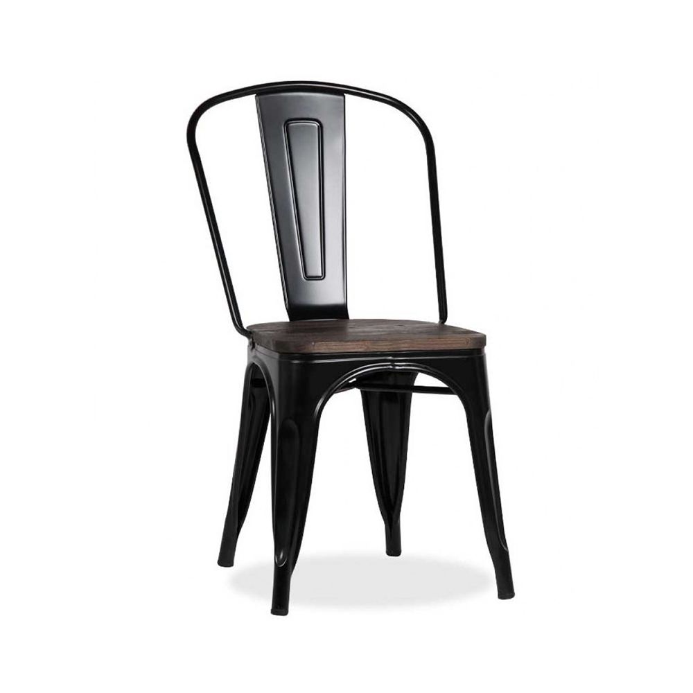 marque generique - Chaise Victoria coloris orme antique et noir - Chaises