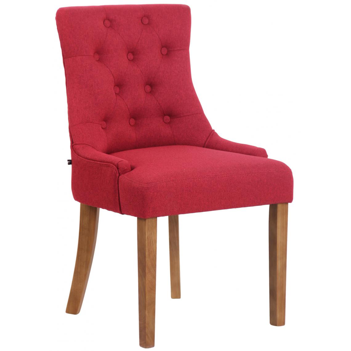 Icaverne - Chic Chaise de salle à manger tissu gamme Avarua antique-light couleur rouge - Chaises