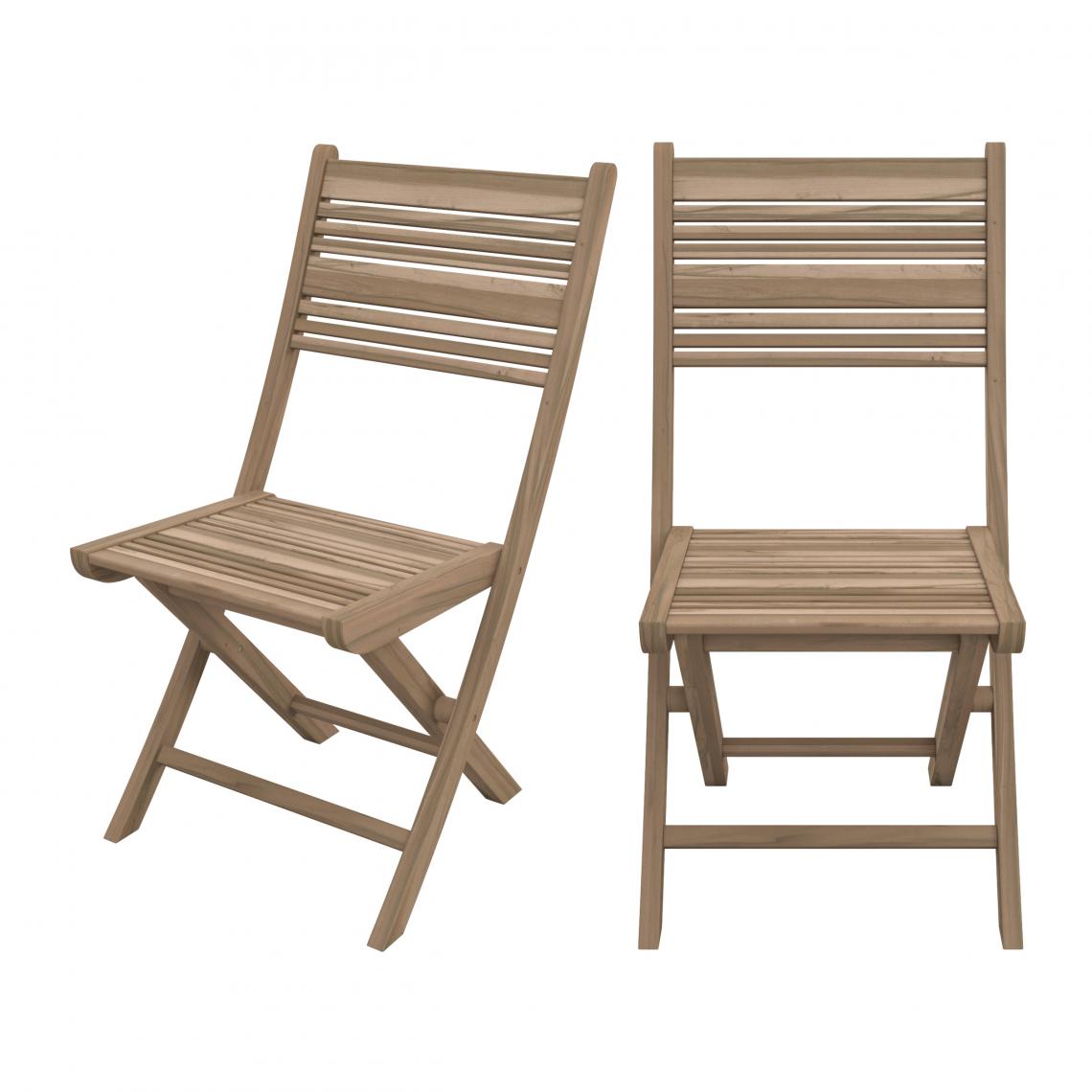 Rendez Vous Deco - Chaise de jardin pliante Nido (lot de 2) - Chaises