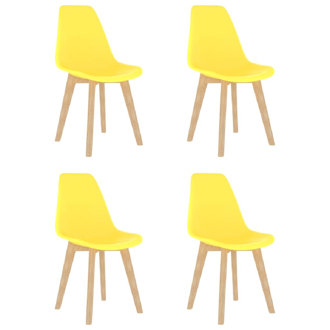 Chunhelife - Chunhelife Chaises de salle à manger 4 pcs Jaune Plastique - Chaises