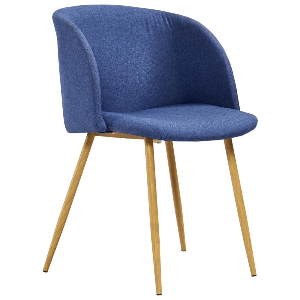 marque generique - Icaverne - Chaises de cuisine collection Chaises de salle à manger 4 pcs Bleu Tissu - Chaises