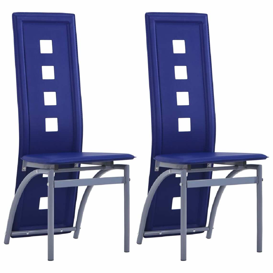 Chunhelife - Chunhelife Chaises de salle à manger 2 pcs Bleu Similicuir - Chaises