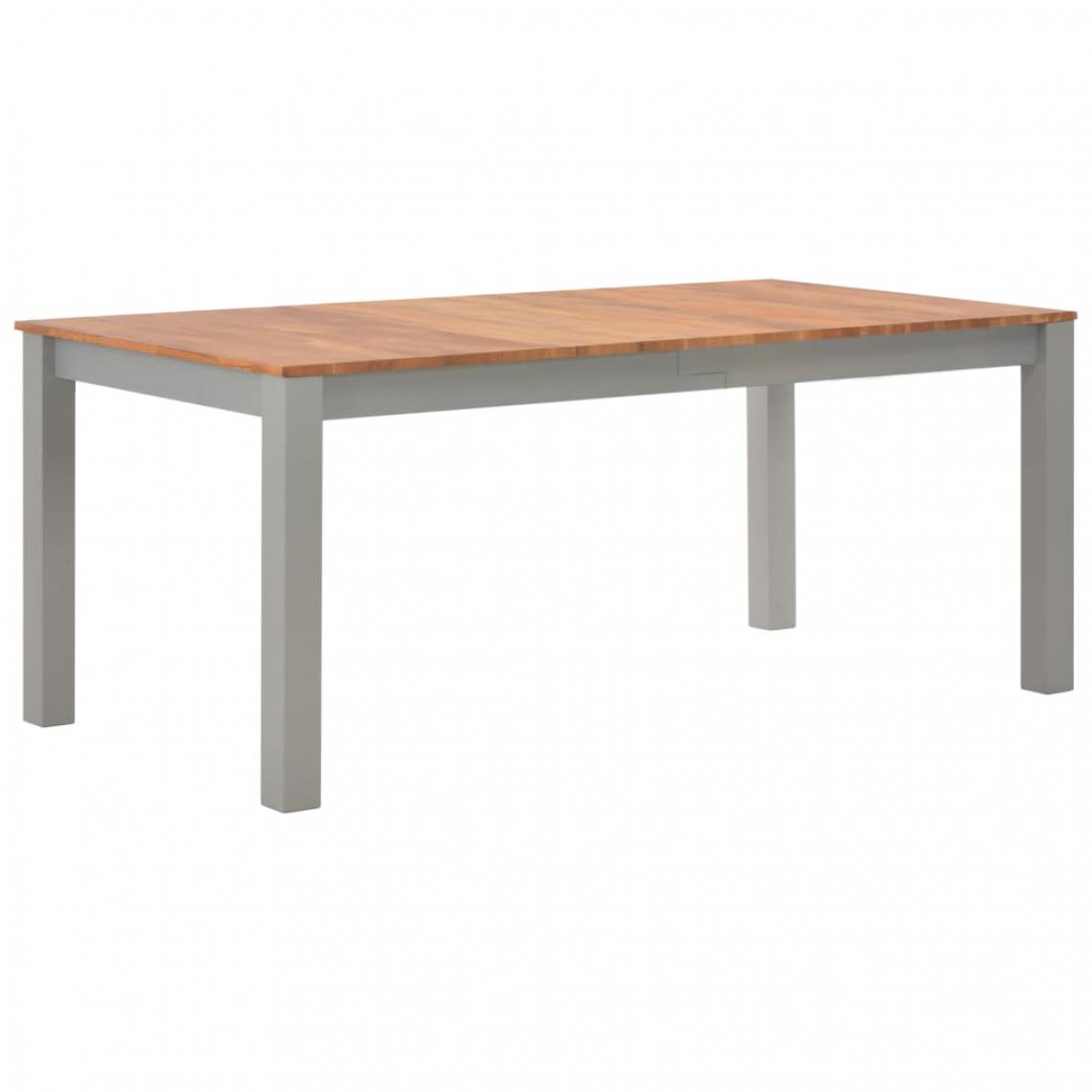 Chunhelife - Table de salle à manger 180x90x74 cm Bois de chêne solide - Tables à manger