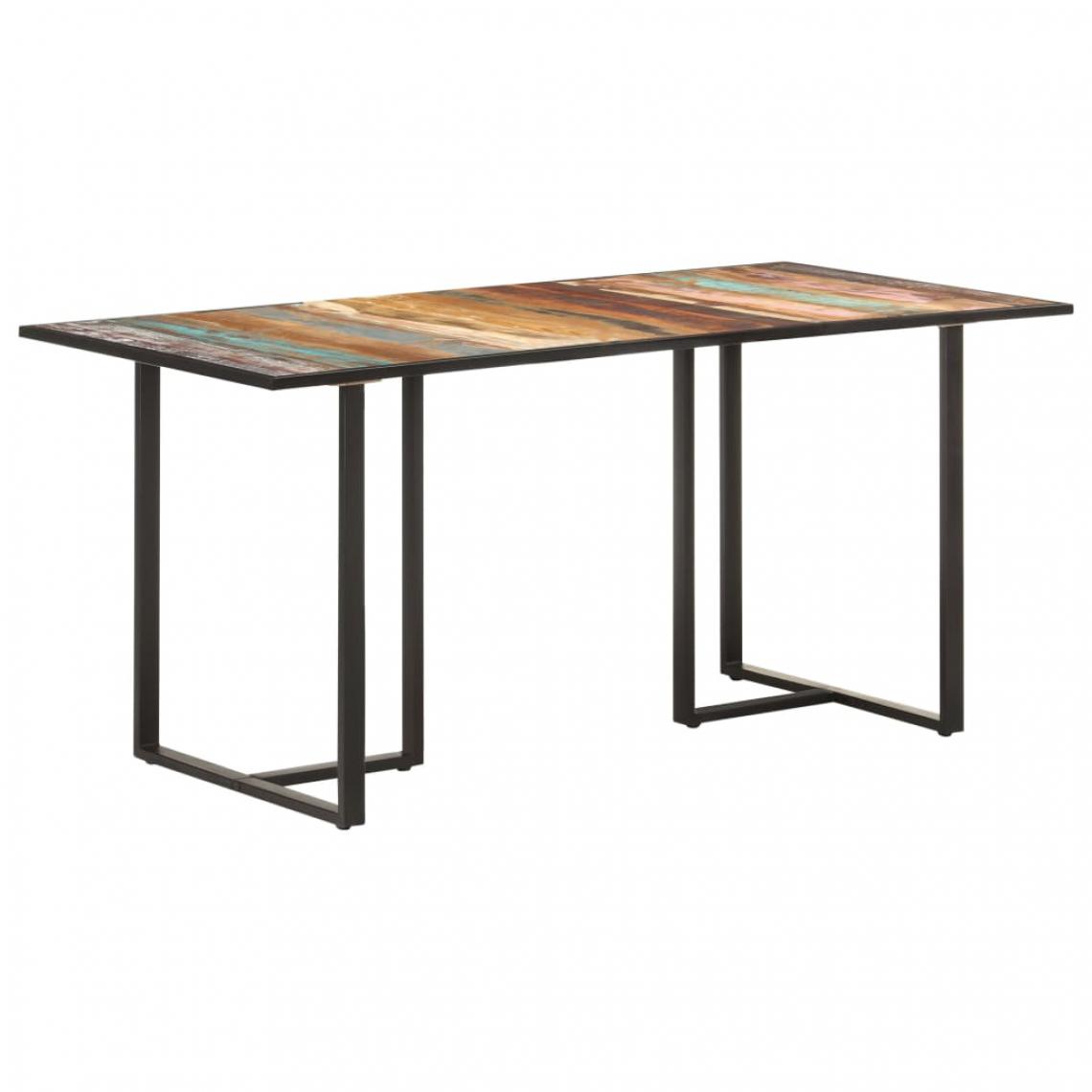 Chunhelife - Table de salle à manger 160 cm Bois de récupération massif - Tables à manger