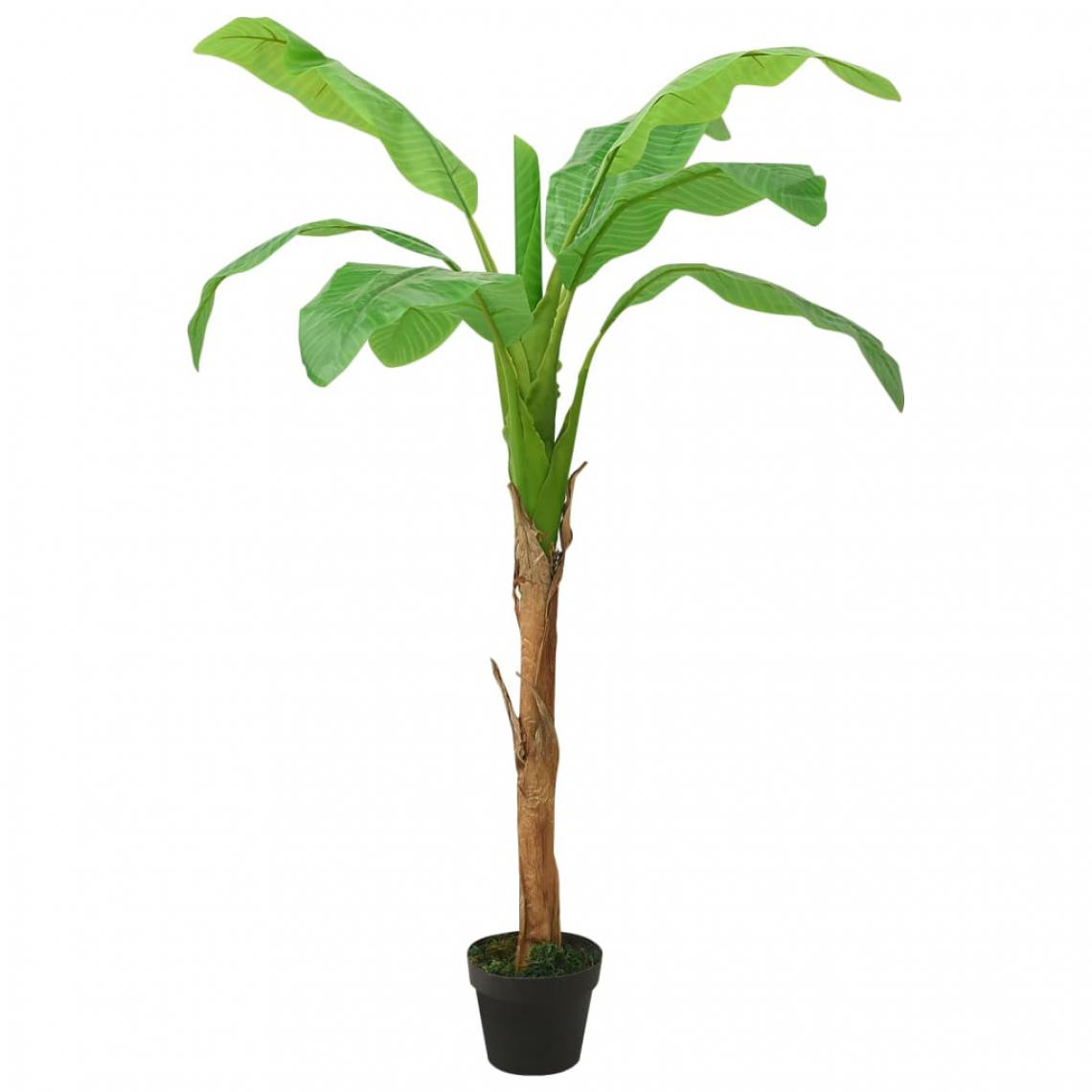 Vidaxl - vidaXL Bananier artificiel avec pot 125 cm Vert - Plantes et fleurs artificielles