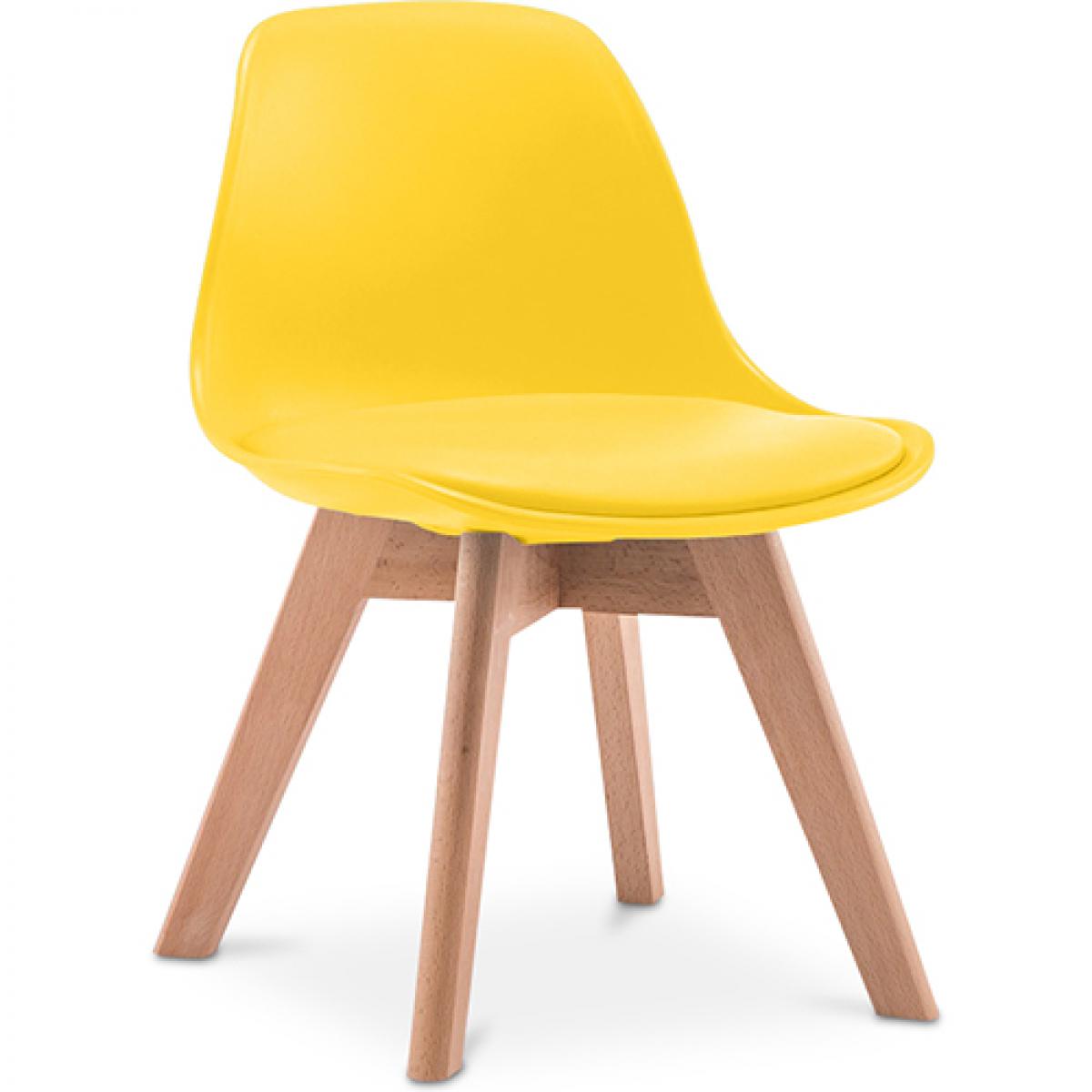 Privatefloor - Chaise d'enfant en bois et polypropylene rembourrée - Chaises