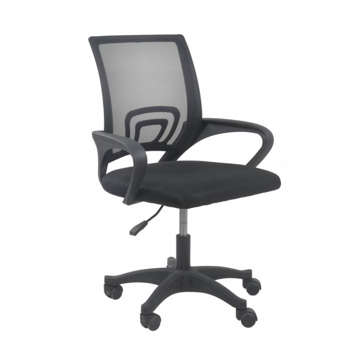 Hucoco - CARISE - Fauteuil de bureau ergonomique - Hauteur ajustable - Avec accoudoirs - Chaise de bureau pivotante - Noir - Chaises