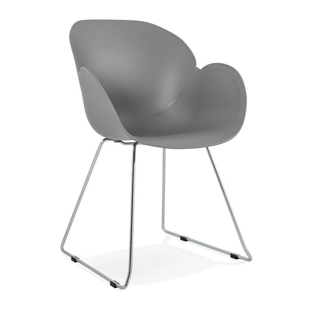 Alterego - Chaise design 'NEGO' grise en matière plastique - Chaises