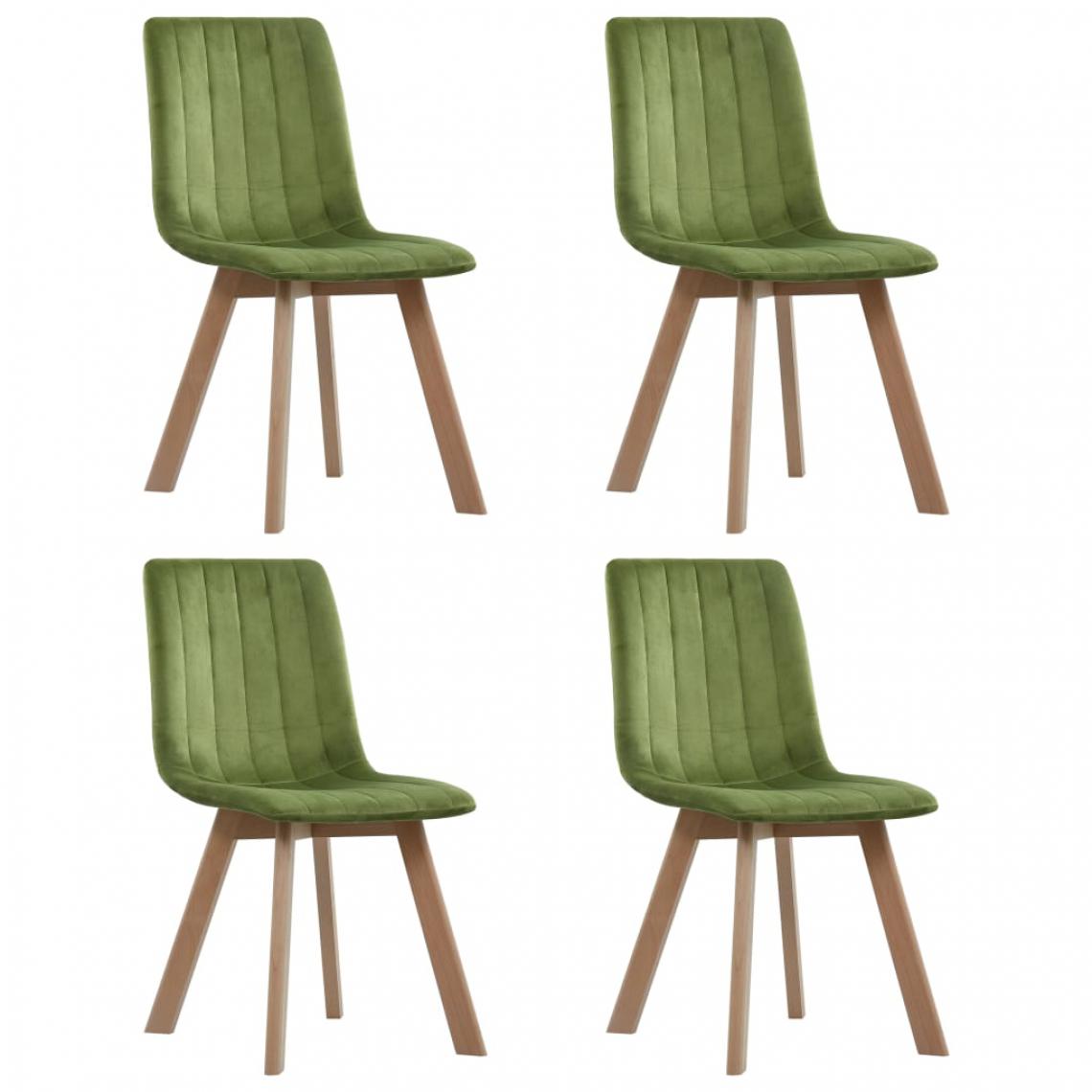 Icaverne - Inedit Fauteuils et chaises gamme Moscou Chaises de salle à manger 4 pcs Vert Velours - Chaises