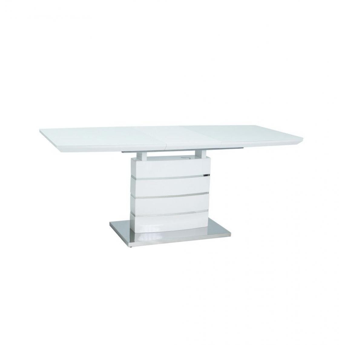 Ac-Deco - Table Leonardo - L 140 x l 80 x H 76 cm - Blanc - Tables à manger